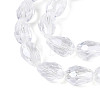 Transparent Teardrop Glass Beads Strands GLAA-T025-79C-01-3