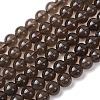 Natural Smoky Quartz Round Beads Strands G-E329-8mm-38C-2