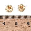 Brass Micro Pave Clear Cubic Zirconia Beads CU-CBAB0CF-05G-2