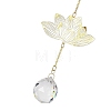 Brass Hollow Lotus Hanging Ornaments HJEW-E012-03G-01-2