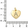 Brass Micro Pave Clear Cubic Zirconia Pendants KK-D229-01G-01-3