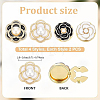 8Pcs 4 Styles Alloy Cufflinks HJEW-PH02558-2