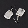 Natutal Quartz Crystal Dangle Earrings EJEW-F343-E06-3