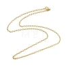 Vacuum Plating 304 Stainless Steel Rolo Chains Necklace for Women STAS-E001-10G-1