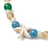 Synthetic Turquoise Beads Stretch Bracelets BJEW-JB11513-02-3