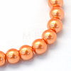 Baking Painted Pearlized Glass Pearl Round Bead Strands HY-Q003-6mm-36-2