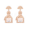 Zinc Alloy Rhinestone Dangle Stud Earrings FS-WG8FD93-11-1