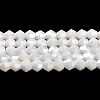 Opaque Solid Color Electroplate Glass Beads Strands LS-EGLA-A039-P4mm-B15-1