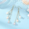 Natural Cultured Freshwater Pearl Tassel Dangle Earrings EJEW-JE07381-02-1