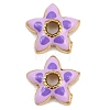 304 Stainless Steel Enamel Bead Cap SA-CBAA937-12G-02-1