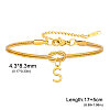 304 Stainless Steel Initial Charm Bracelets FS-WGD8E41-44-1