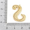 Brass Micro Pave Clear Cubic Zirconia Pendants CU-CBA8481-01G-S-3