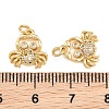 Brass Micro Pave Clear Cubic Zirconia Charms KK-Q085-04G-G-3
