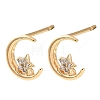 Brass Rhinestone Stud Earring Findings RB-CBA7264-02G-1