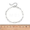 Shell Pearl & 304 Stainless Steel Paperclip Chain Bracelets for Women BJEW-JB13820-4