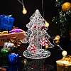 Transparent Acrylic Earring Display Stands with Paillette EDIS-WH0012-40B-2