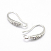 Brass Micro Pave Cubic Zirconia Earring Hooks ZIRC-P071-29P-NR-2