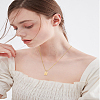 1Pc Stainless Steel Letter Rectangle Pendant Necklaces NJEW-LP0001-34V-G-4
