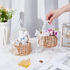 6Pcs Plastic Flower Baskets with Handle DIY-WA0001-21-3