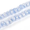Luminous Handmade Silver Foil Glass Beads Strands FOIL-N029-02B-07-1