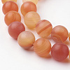 Natural Red Agate Bead Strands G-G735-64F-10mm-3