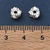 Brass Micro Pave Clear Cubic Zirconia Beads CU-CBAB0CF-05S-2