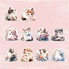 10Pcs 10 Styles Waterproof PET Stickers Set DIY-M002-01C-1