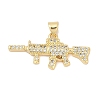 Brass Micro Pave Cubic Zirconia Pendants KK-U058-59C-G-1