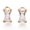 Brass Cubic Zirconia Charms X1-KK-S350-367N-1
