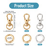 10Pcs 2 Colors Alloy Swivel Snap Hook Clasps & 10Pcs 2 Colors Alloy Spring Gate Rings Findings Kits FIND-TADJ0001-25-3