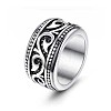 316 Stainless Steel Finger Ring with Enamel for Men PW-WG56139-01-1