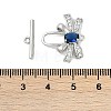 Brass Micro Pave Clear Cubic Zirconia Toggle Clasps KK-K391-20P-4