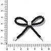 Alloy & Glass Seed Beads Bowknot Chandelier Component Links PALLOY-D359-03D-3