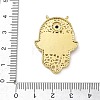 Brass Micro Pave Clear Cubic Zirconia Pendants CU-CBA6B6F-23G-B-3