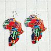 Printed Wood Dangle Earrings FS-WGB0246-01-2