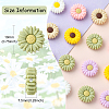 20Pcs Daisy Food Grade Eco-Friendly Silicone Focal Beads SIL-CJ0001-07-2