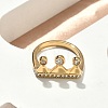 304 Stainless Steel Micro Pave Cubic Zirconia Finger Rings for Women RJEW-F205-01F-G-2