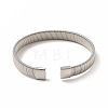 304 Stainless Steel Flat Snake Chains Shape Open Cuff Bangle for Women BJEW-C0033-05-4