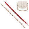 WADORN 2Pcs 2 Colors Resin Imitation Gemstone Curb Chain Bag Straps FIND-WR0008-61-1