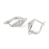 SHEGRACE Brass Micro Pave Cubic Zirconia Hoop Earring Findings XGRQ79841-936P-2
