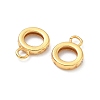 Brass Micro Pave Clear Cubic Zirconia Tube Bails KK-H532-42G-2