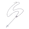 304 Stainless Steel Rosary Bead Necklaces NJEW-JN05775-3