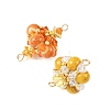 Handmade Porcelain & Glass & Seed Beads Links Connector Charms PALLOY-MZ01367-2