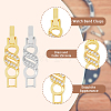 10Pcs 2 Colors Rack Plating Brass Micro Pave Clear Cubic Zirconia Watch Band Clasps ZIRC-DC0001-08-4