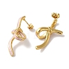 Bowknot Golden Ion Plating(IP) 304 Stainless Steel Stud Earrings for Women EJEW-L287-042G-02-2