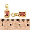 Brass Pave Cubic Zirconia Charms CU-CBA3D67-07G-07-3