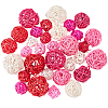 32Pcs 12 Styles Wicker Rattan Balls AJEW-SC0004-28-1