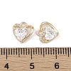 Brass Micro Pave Clear Cubic Zirconia Pendants KK-K351-45D-G-3