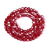 Transparent Electroplate Glass Beads Strands GLAA-F029-3mm-C30-2