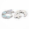 Alloy Rhinestone Pendants PALLOY-N153-06A-RS-2